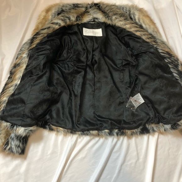 Jessica Simpson fur coat size M - Picture 3 of 5